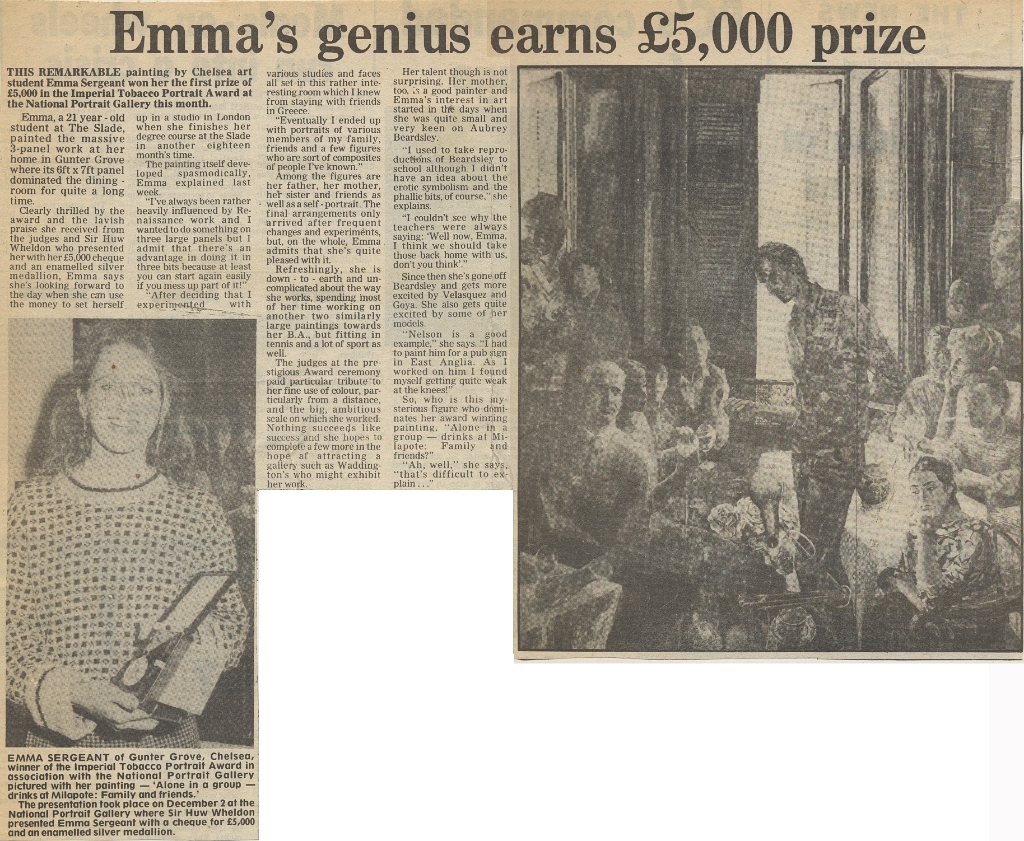 19811218 EMMA SERGEANT NATION PORTRAIT GALLERY AWARD ACQUAINTANCE OF CAL CN.jpg